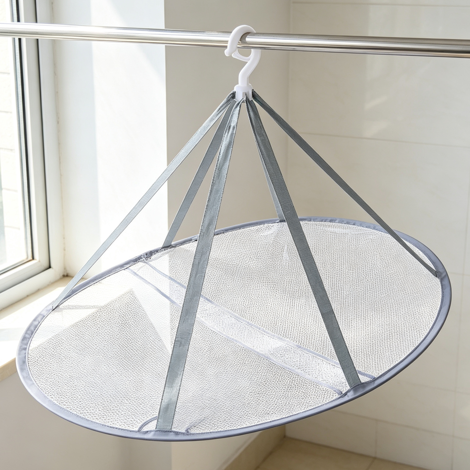 Hanging Mesh Flat Dryer for Sweaters & Delicates Portable - Image 2