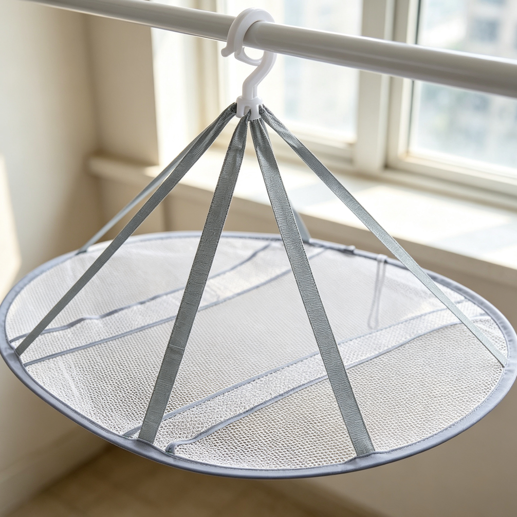 Hanging Mesh Flat Dryer for Sweaters & Delicates Portable