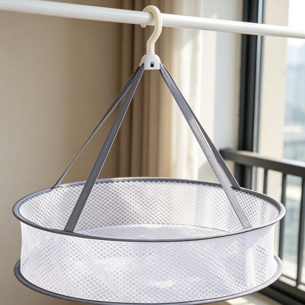 Gray Mesh Collapsible Flat Drying Rack 1-Piece - Image 2