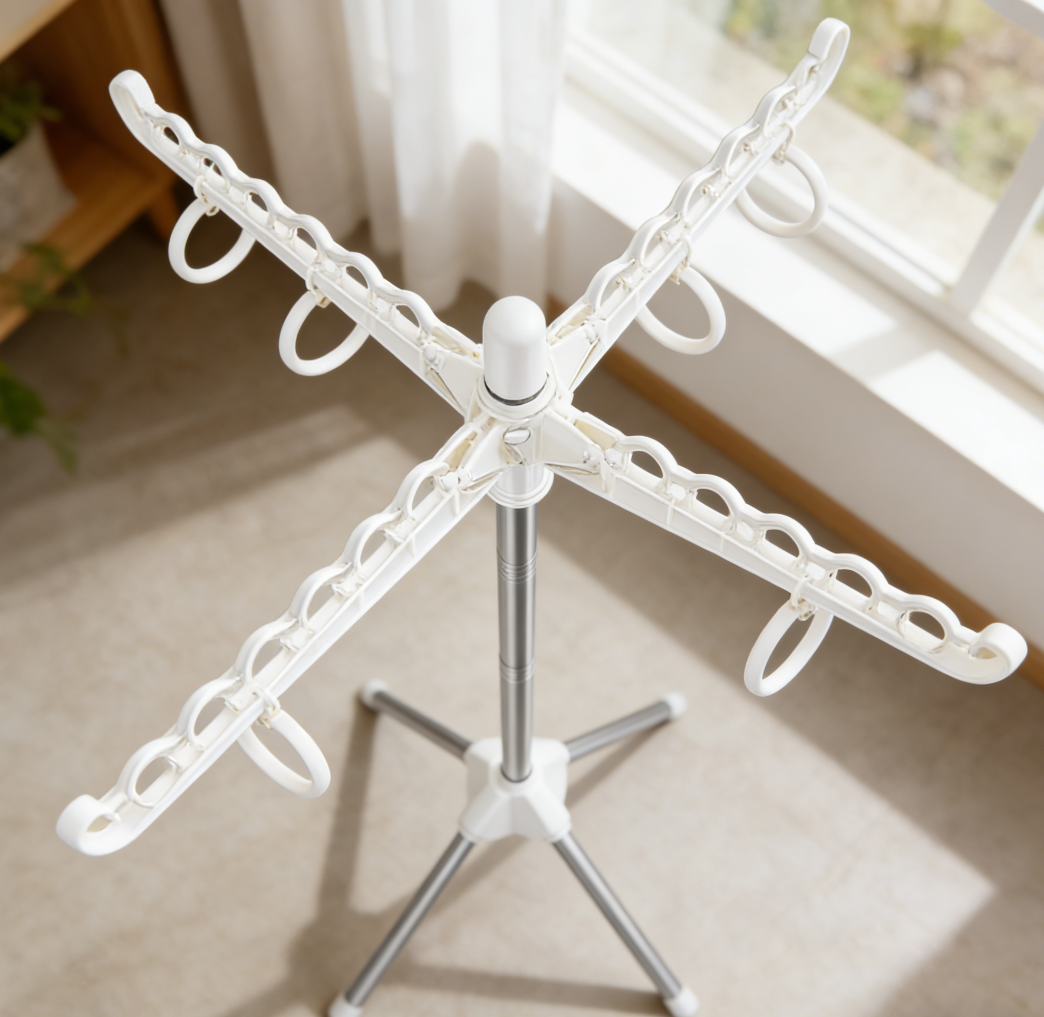 59-Inch Foldable Stainless Steel Tripod Airer - Image 2