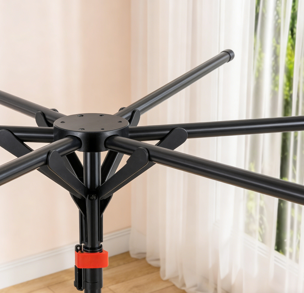 Foldable Tripod Stand with Adjustable Poles and Hooks - Image 2
