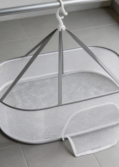 Foldable Hanging Drying Net with Zipper 1-Layer