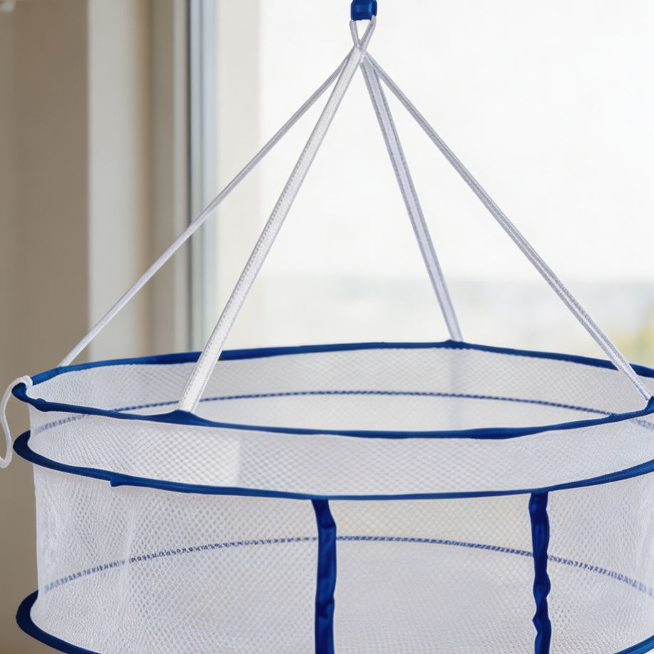 2-Layer White Mesh Hanging Flat Dryer Collapsible - Image 2