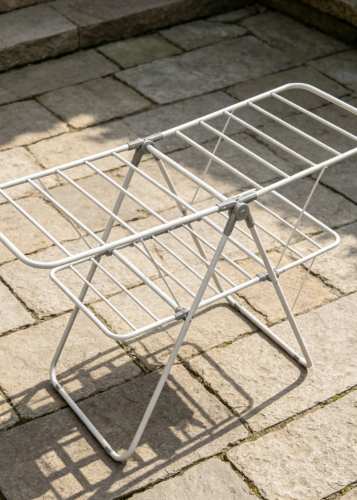 White 2-Tier Collapsible Drying Rack