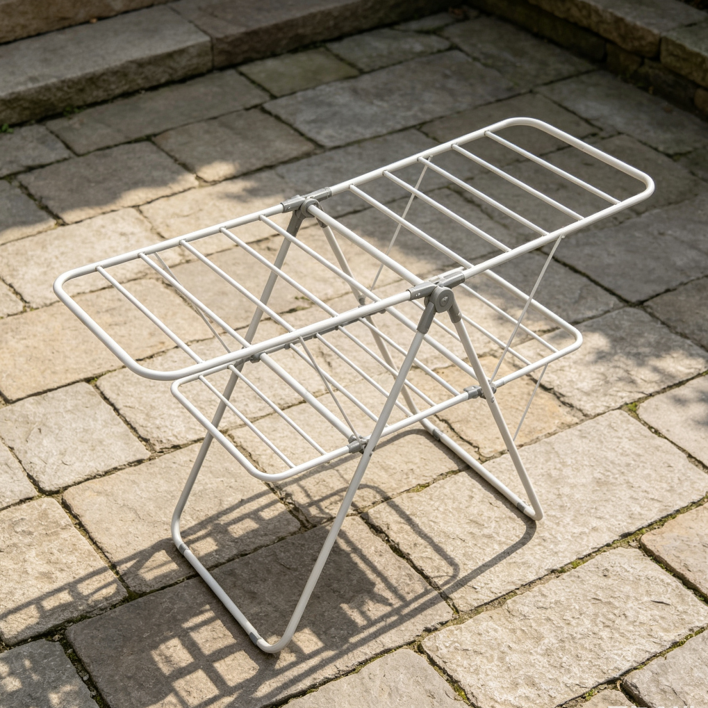 White 2-Tier Collapsible Drying Rack