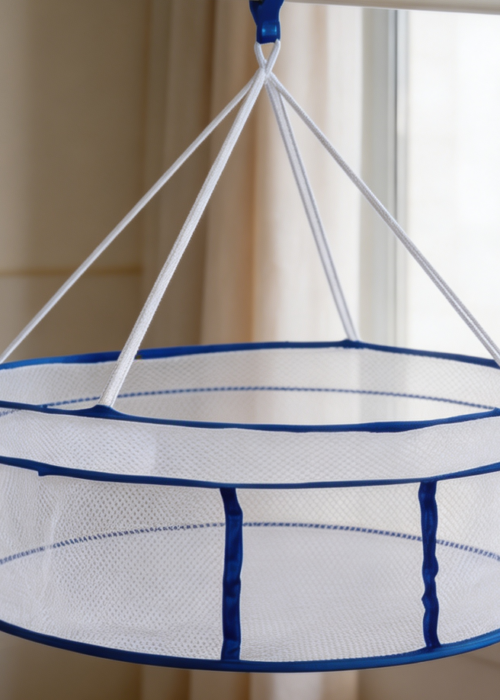 2-Layer White Mesh Hanging Flat Dryer Collapsible