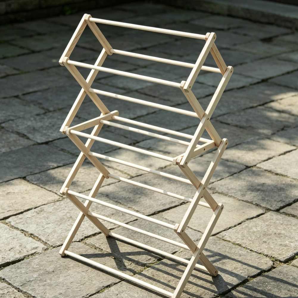 Amish Handmade Wooden Foldable Drying Rack
