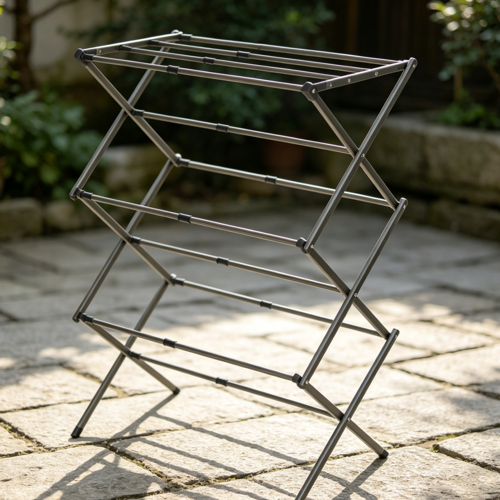 Silver 3-Tier Expandable Metal Drying Rack