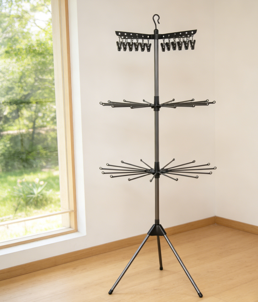 3-Tier Tripod Drying Rack with Rotatable Arms
