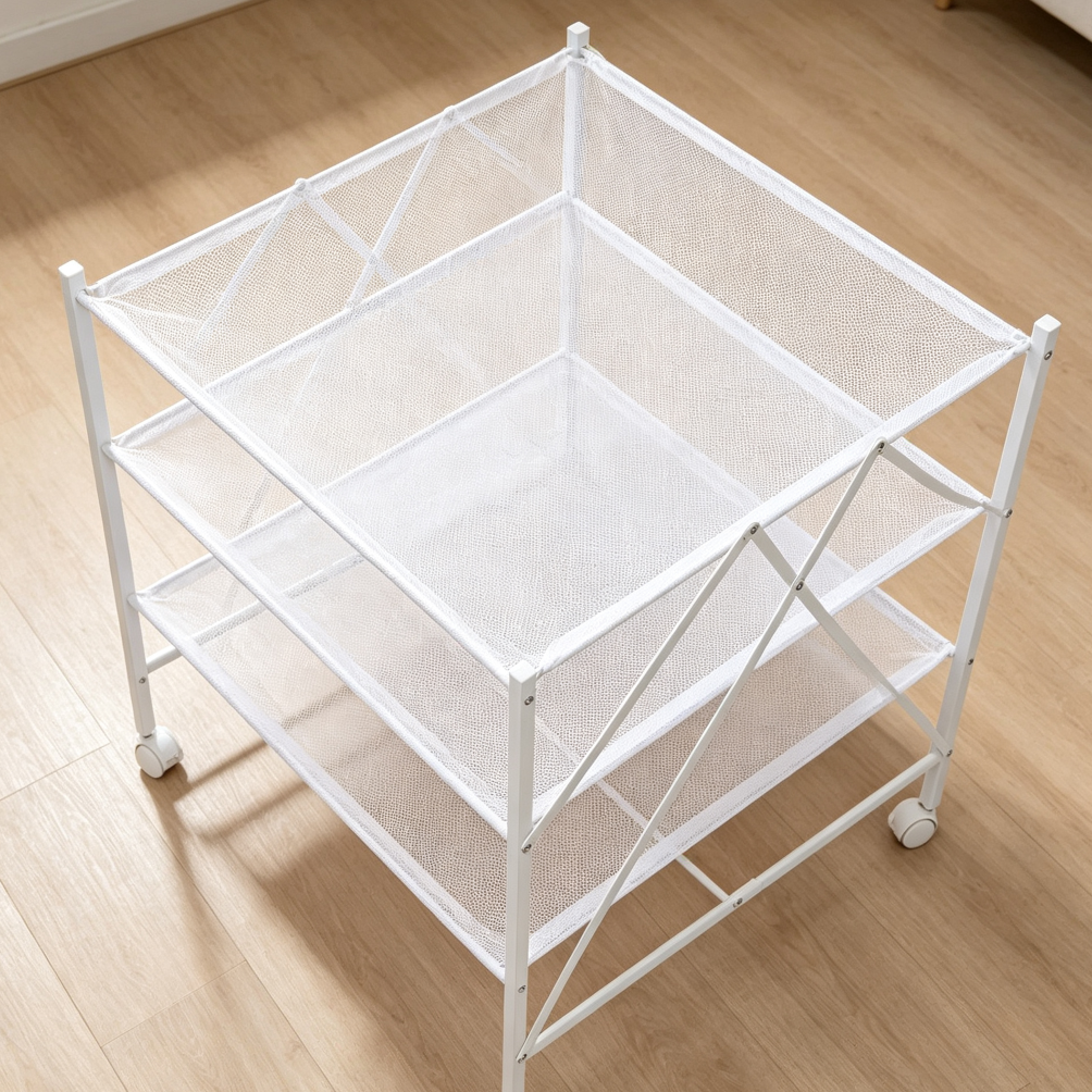 5-Tier Rolling Mesh Flat Drying Rack 43 ft 30 lbs - Image 2