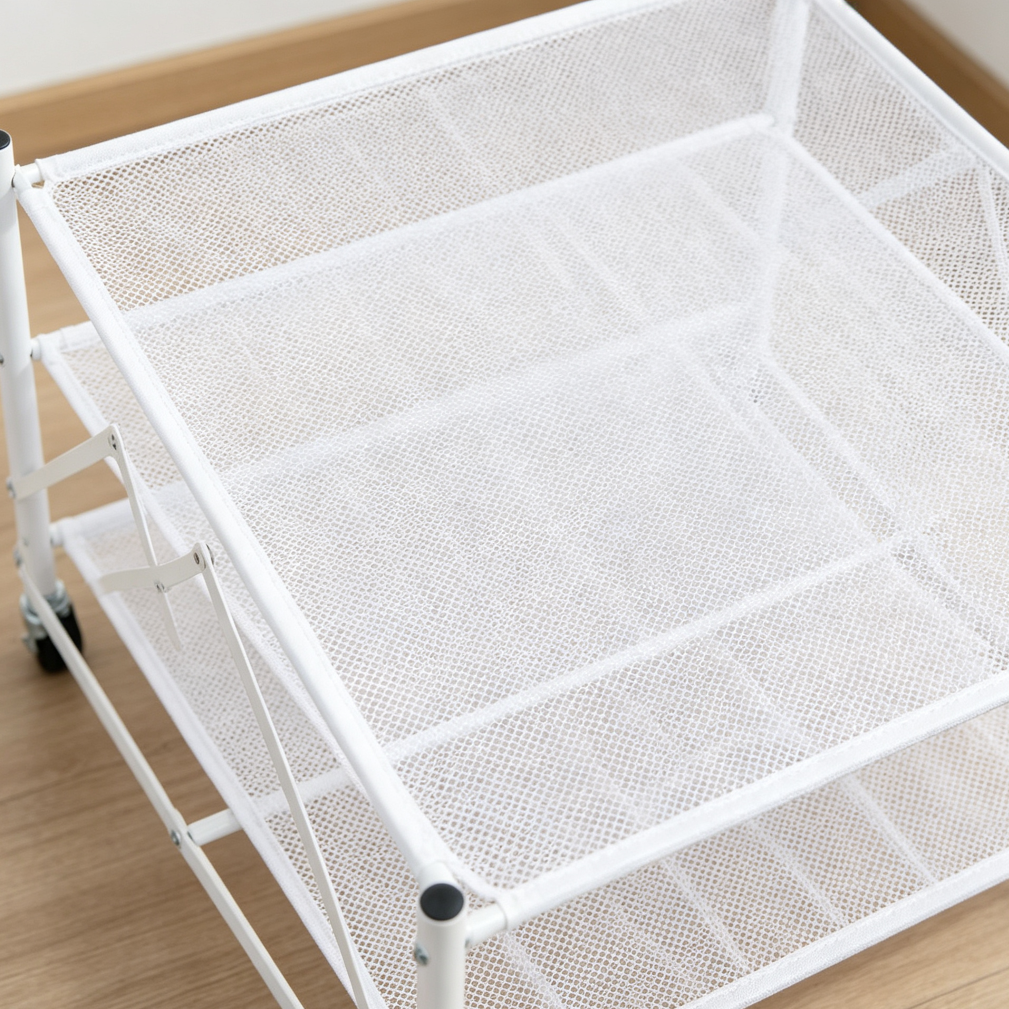 5-Tier Stackable Foldable Mesh Flat Dryer White - Image 2