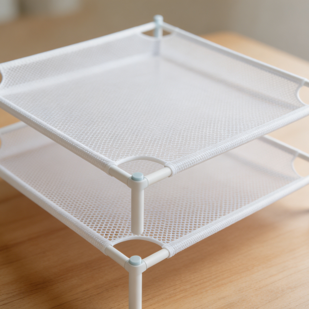 2-Pack Stackable Mesh Flat Clothes Drying Rack - Image 2
