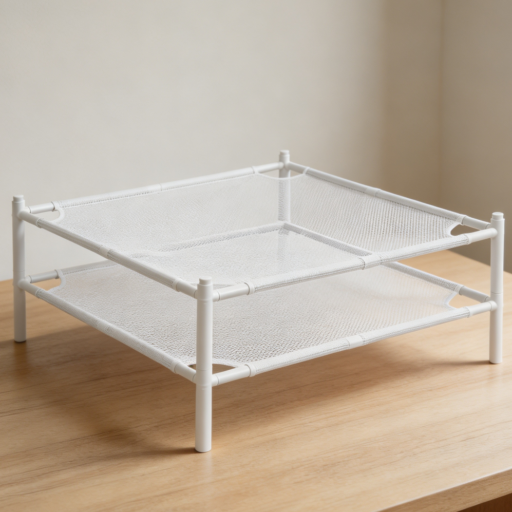 2-Pack Stackable Mesh Flat Dryer White