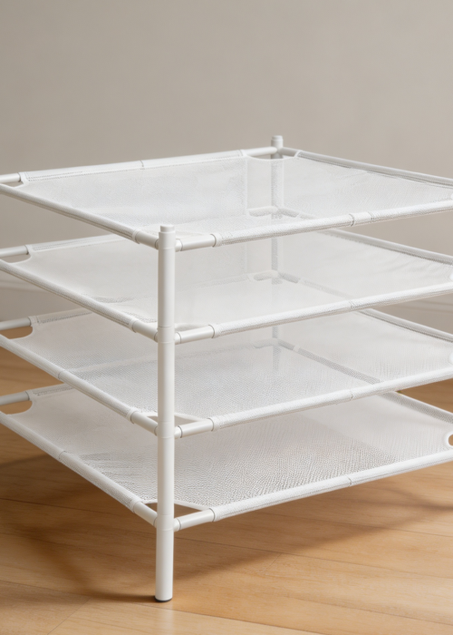 4-Pack Stackable Mesh Flat Dryer White