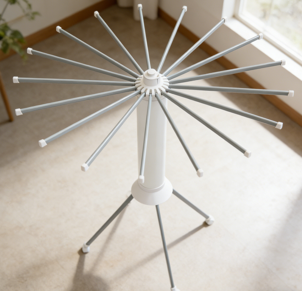 Floor Standing Tripod Drying Rack with Wheels