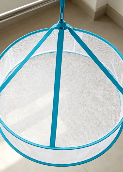 Single-Layer Foldable Hanging Mesh Dryer Blue