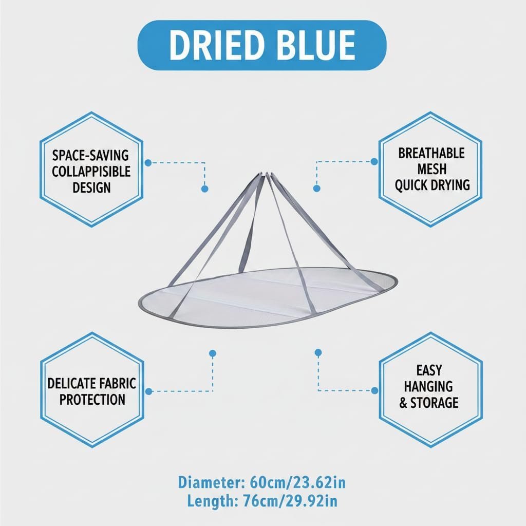 18.91" Mesh Hanging Clothes Drying Basket - Image 2