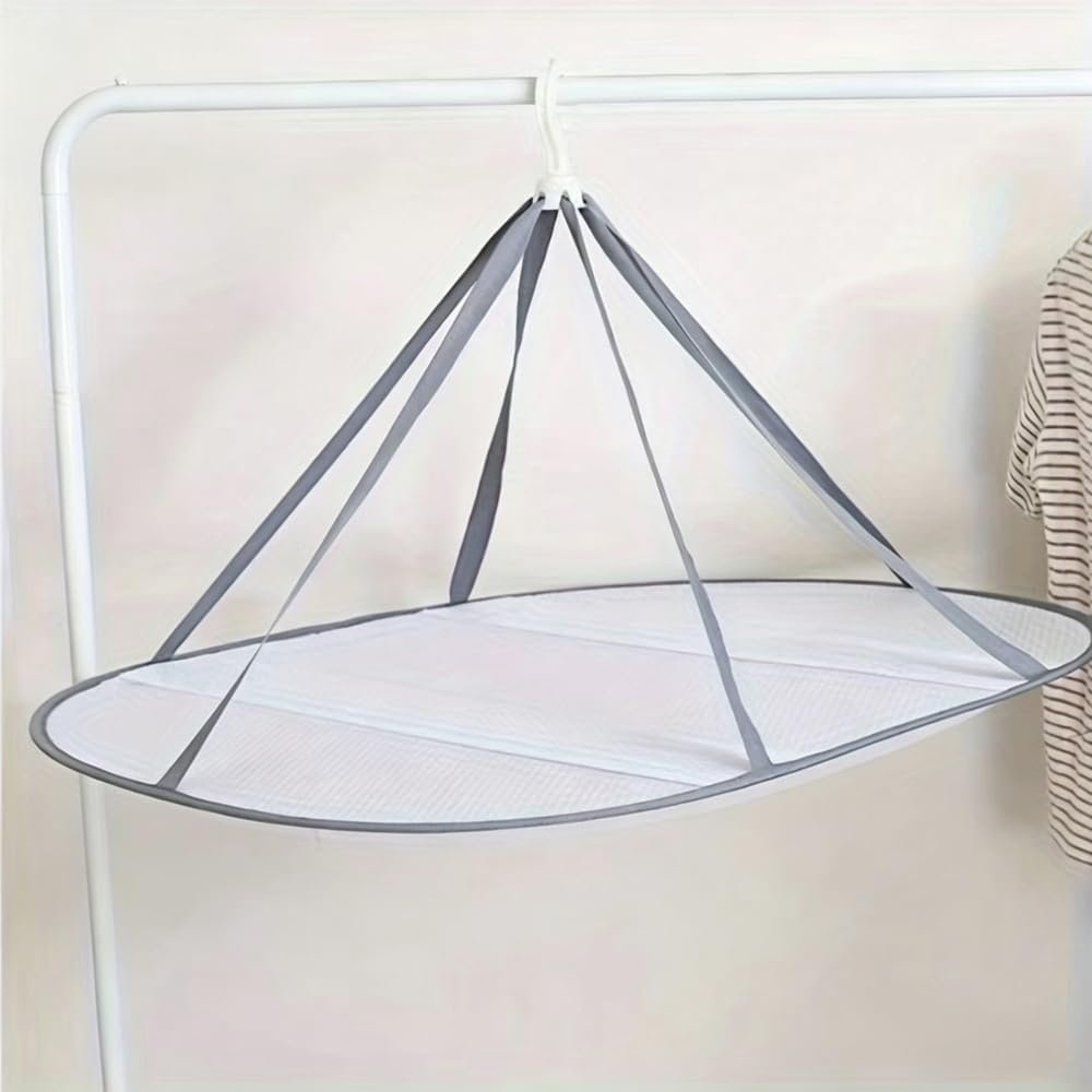 18.91" Mesh Hanging Clothes Drying Basket