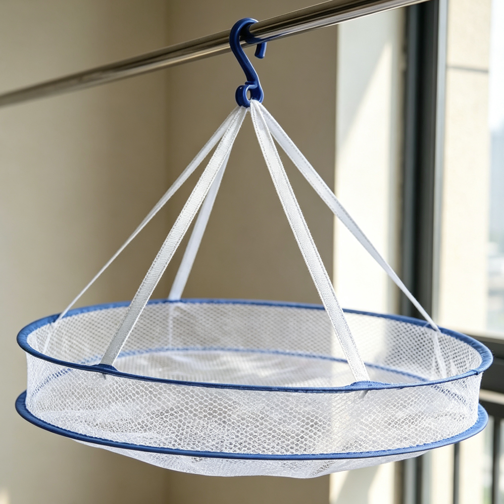 Folding Hanging Sweater Drying Basket Mesh