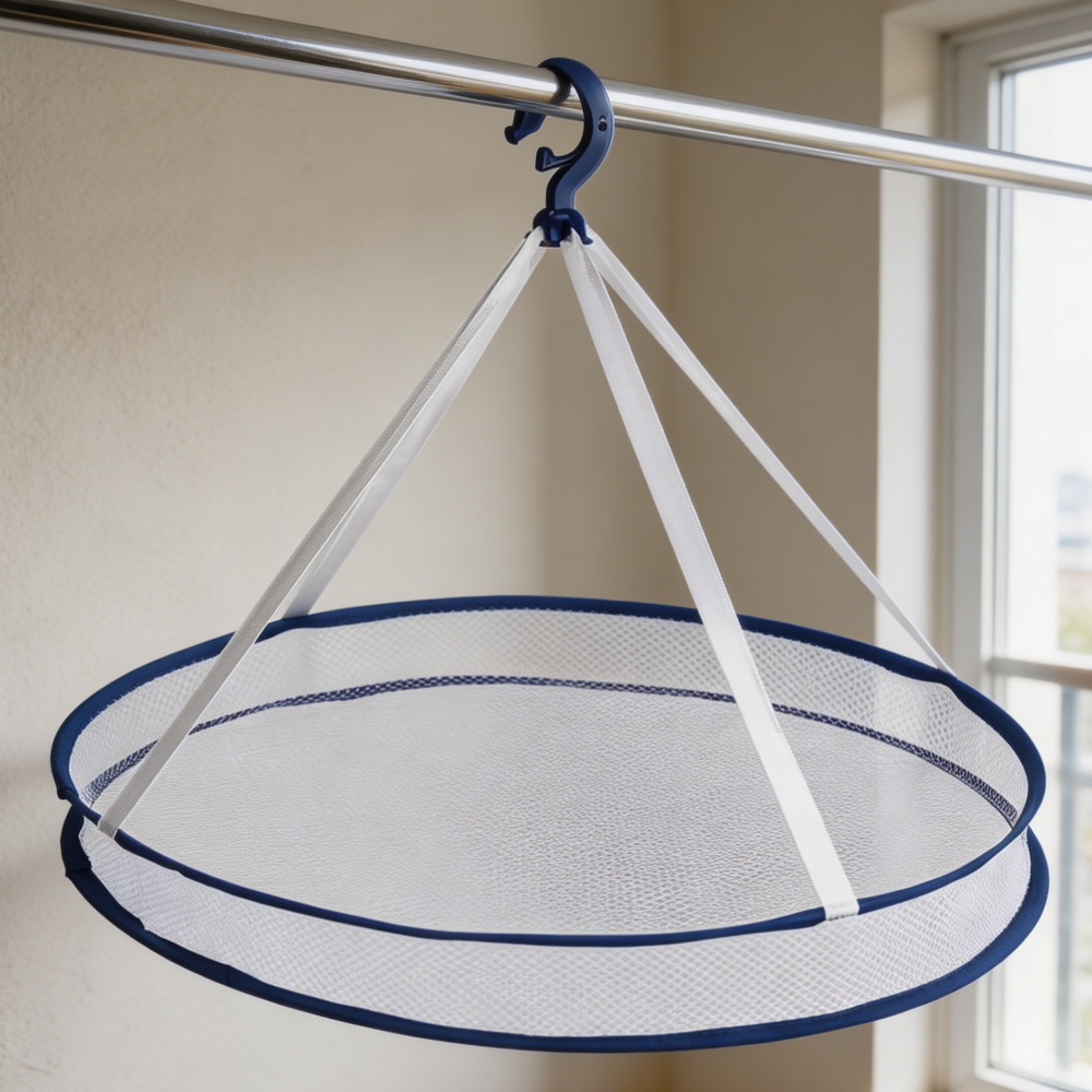 23" Round Foldable Hanging Mesh Underwear Dryer